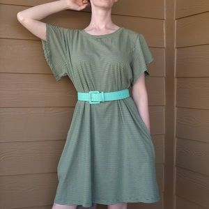 Striped Green Dress Terra and Sky